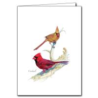 Cardinal Pair Greeting Cards-LEWERSGC629