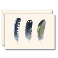 Waterbird Feathers Notecards-LEWERSNC210
