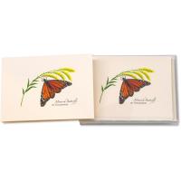 Monarch Butterfly on Goldenrod Notecards-LEWERSNC228