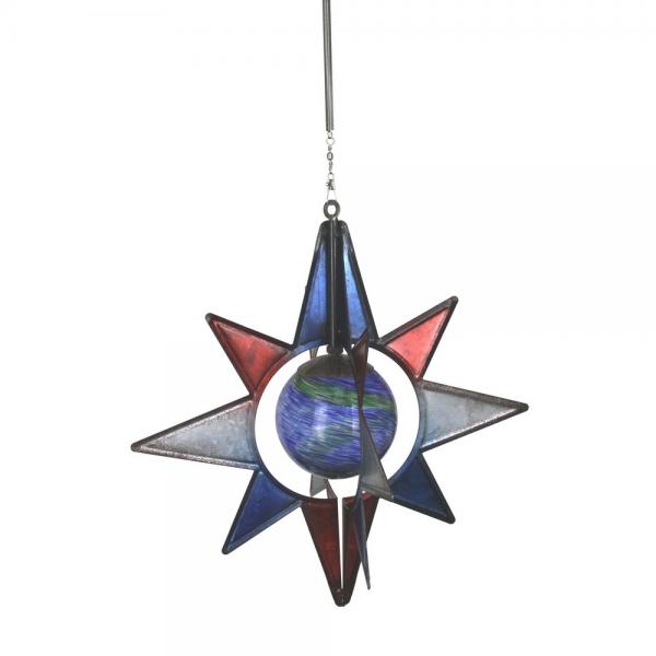 Vintage Illuminarie American Star Hanging Solar Spinner