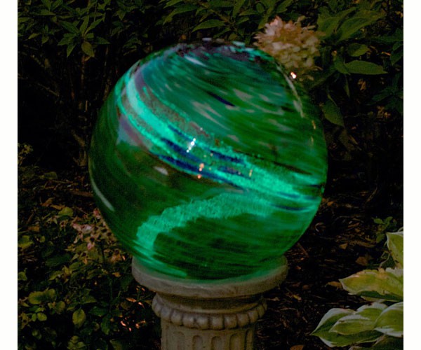 10 inch Green Swirl Illuminaire Gazing Globe