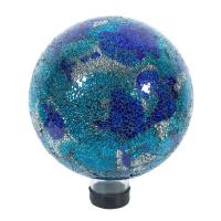 10 inch Blue and Aqua Mosaic Gazing Globe-EV8220