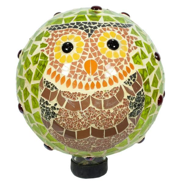 10 inch Owl Mosaic Globe