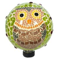 10 inch Owl Mosaic Globe-EV8238