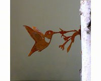 Hummingbird with Flowers-ELEGANTB742