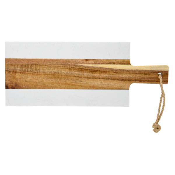 Marble & Acacia Board With Hanging Rope