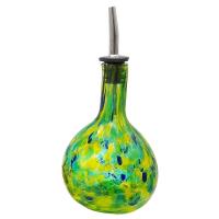 Yellow/Green Blown Glass Cruet-EE452