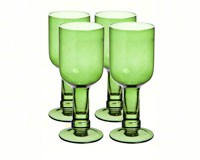 By the Bottle Wine Glass Green (Set of 4)-EG3BCG001
