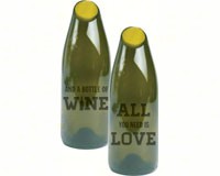 By the Bottle Large Glass Cork Carafe, All You Need is Love and Wine-EG8GCH006