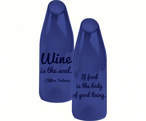 By the Bottle Large Glass Cork Carafe, Wine is the Soul
