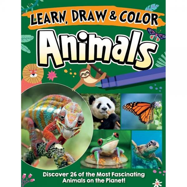 Learn, Draw & Color Animals