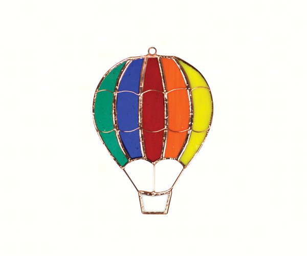 Stained Glass Rainbow Hot Air Balloon Suncatcher