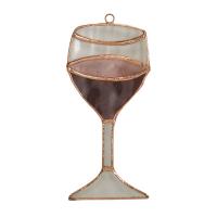 Stained Glass Wine Glass Suncatcher-GE144