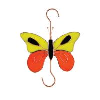 Stained Glass Orange & Yellow Butterfly Hook-GE158