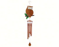 Stained Glass Owl Large Wind Chime-GE204