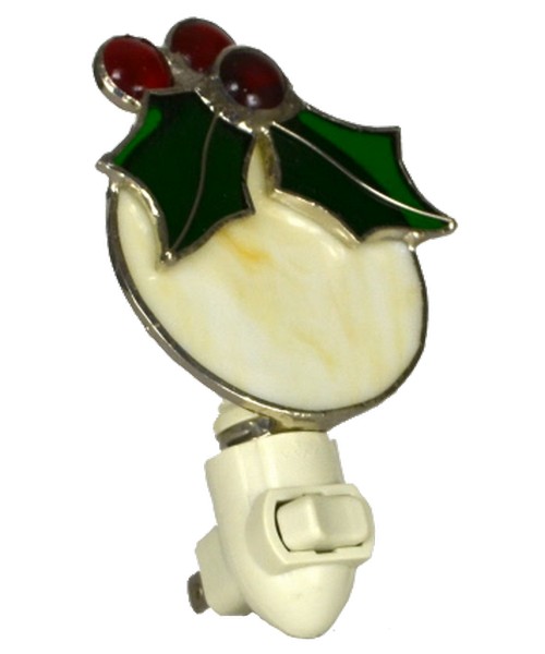 Stained Glass White Ornament Nightlight