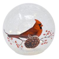 Cardinal LED Crackle Glass 6 inch Globe-GE3015