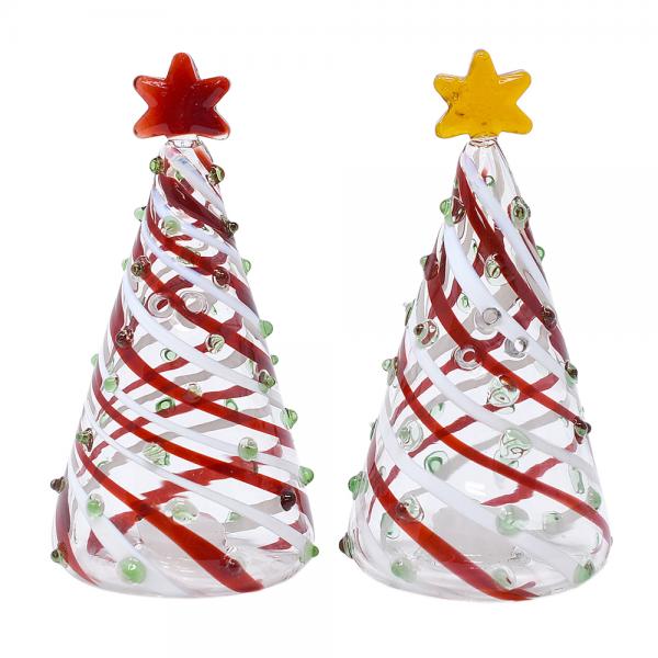Blown Glass Trees Salt and Pepper Sets