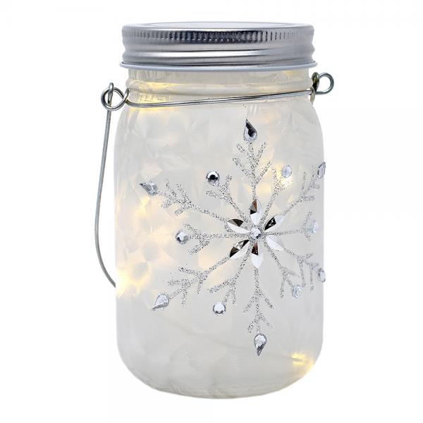 Snowflake LED Jar