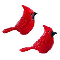 Glass Cardinals Salt and Pepper Set-GE3050