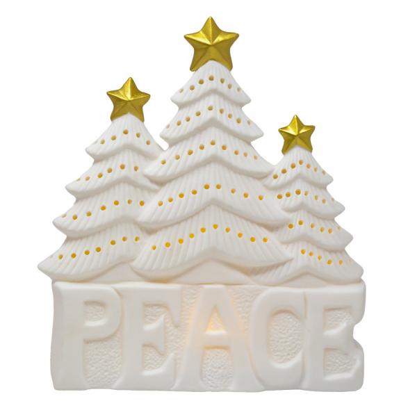 8 inch Porcelain PEACE Tree