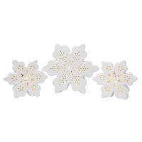 3 Piece Porcelain LED Snowflake Set-GE3068