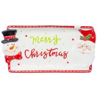 Merry Christmas Ceramic Cookie Platter-GE3070