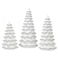 3 Piece Ceramic LED Christmas Tree Set-GE3072