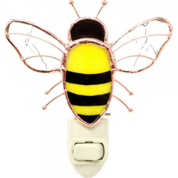 Stained Glass Bee Nightlight