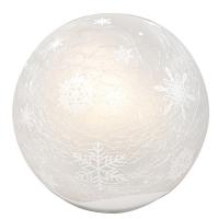 Snowflakes LED Crackle Glass 6 inch Globe-GE3081