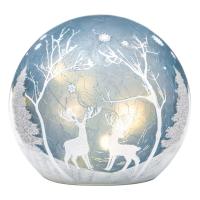 Winter Woods LED Crackle Glass 6 inch Globe-GE3082