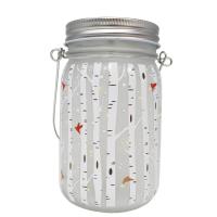 Winter Birch Trees LED Mason Jar-GE3096