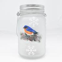 LED Bluebird Mason Jar-GE3099