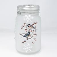 LED Chickadee Mason Jar-GE3100