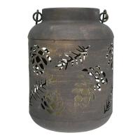 Bronze Pinecone LED Lantern with Timer-GE3101