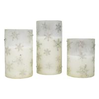 Mulit Snowflake LED Pillar Set-GE3114