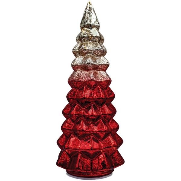Red Ombré Rotating LED Christmas Tree