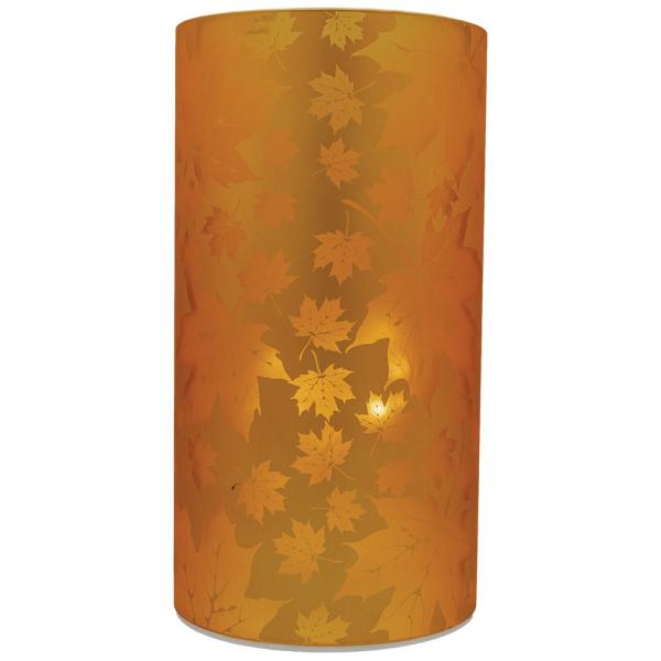 Tall Amber Fall Leaves Decorative Canister