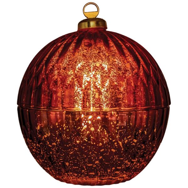 6-Inch Red Ornament LED Candle