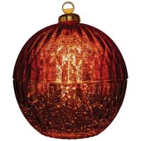 6-Inch Red Ornament LED Candle-GE3163