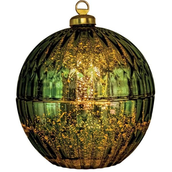6-Inch Green Ornament LED Candle
