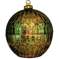 6-Inch Green Ornament LED Candle-GE3164