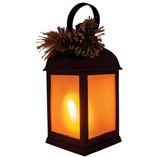 9-Inch Plastic Flicker Decorative Lantern