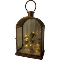 16-Inch Gold Three-Tree Light Box Lantern-GE3173