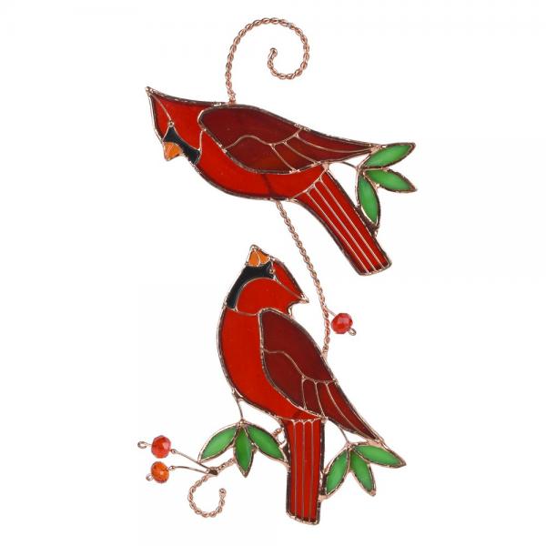 Cardinal on Branch Suncatcher