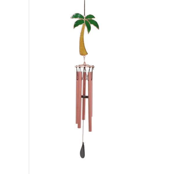 Palm Tree Stained Glass Wind Chime