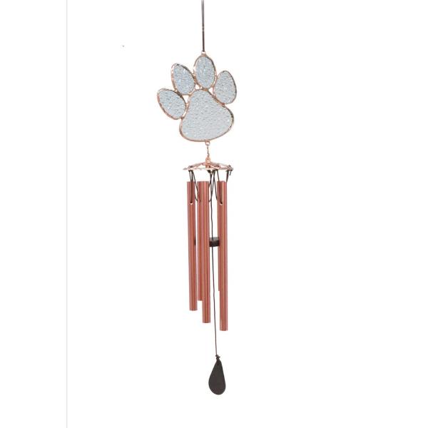 Pawprint Stained Glass Wind Chime