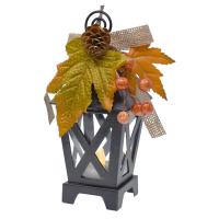 Mini Black LED Fall Lantern Place Card & Photo Holder-GE4002