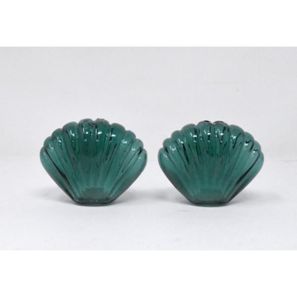 Sea Shell Glass Salt and Pepper Set