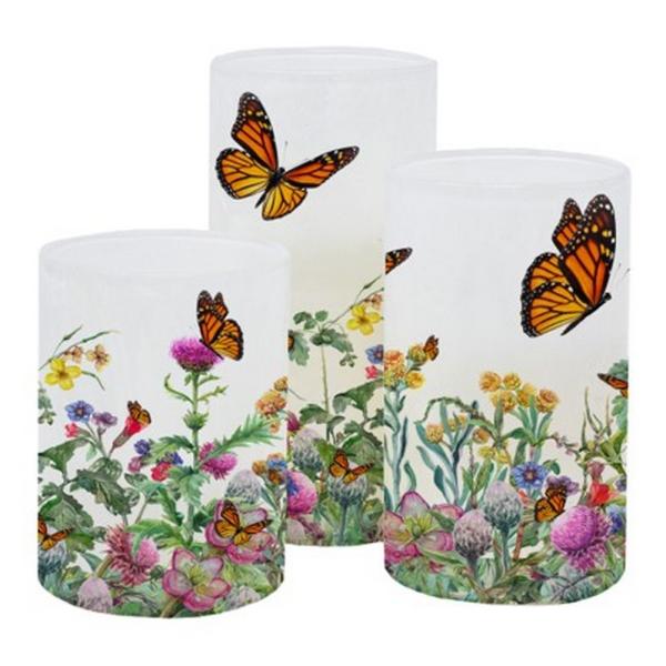 Field of Monarchs 3 Piece Candle Set